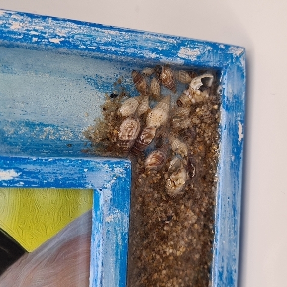 Flamingo Resting Seashell Ocean Beach Framed Art Print - Picture 5 of 12